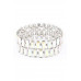 Rectangle Crystal-studded Stretch Bracelet - CC-56804