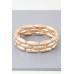 Triple Wide Beaded Cuff Bracelet - Designer Style - CC-WH2001267