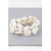 Triple Pearl Stone Beaded Bracelet - Designer Style - CC-WH2001547