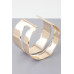 Shiny Double Open Cuff Bracelet - Designer Style - CC-WH2001554