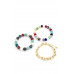 U Link Stone Beaded Bracelet Set. - Designer Style - CC-55715
