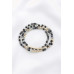 3 Row Glass Bead Stretch Bracelet - Designer Style - CC-56725