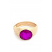 Oval Crystal Alloy Cuff Bracelet - CC-55716