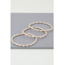 Triple Pillar Pearl Beaded Bracelet - Designer Style - CC-WH2001446