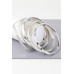 Multi Shiny Silver Layer Bracelet - Designer Style - CC-WH2000944