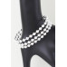 Wide Triple Beaded Cuff Bracelet - Designer Style - CC-WH2000933