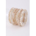 Multi Pastel Pink Crystal Beaded Bracelet - Designer Style - CC-WH2001170
