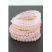 Multi Pastel Pink Crystal Beaded Bracelet - Designer Style - CC-WH2001170