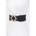 Faux Leather Alloy Clasp Stretch Extended Fit Waistband - CC-WH2001352
