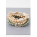 Multicolor Crystal Beaded Bracelet - Designer Style - CC-WH2000893