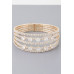 Multi Jeweled Cuff Bracelet - Designer Style - CC-WH2000942