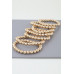 Multi Beaded Cuff Bracelet - Designer Style - CC-WH2001449