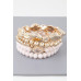 Multi Frosty Bead Bracelet - Designer Style - CC-WH2001058
