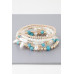 Multi Stone N Pearl Beaded Bracelet - Designer Style - CC-WH2001551