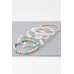 Multi Stone N Pearl Beaded Bracelet - Designer Style - CC-WH2001551