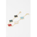Multi Stone Clover Charm Bracelet - Designer Style - CC-WH2000743