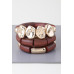 Multi Stone Wood Bracelet - Designer Style - CC-WH2001384