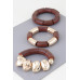 Multi Stone Wood Bracelet - Designer Style - CC-WH2001384