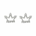 Crown Crystal Stud Earring - Designer Style - CC-57727