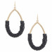 Beaded Teardrop Dangle Earring - Designer Style - CC-57950