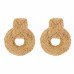 Rnd Col Raffia Wrap Earring - Designer Style - CC-57653