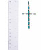 Multi Stone Pattern Cross Alloy Earring - CC-57888