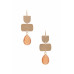 Teardrop Gem Multi Shape Dangle Earring - Designer Style - CC-56974