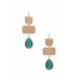 Teardrop Gem Multi Shape Dangle Earring - Designer Style - CC-56974