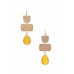 Teardrop Gem Multi Shape Dangle Earring - Designer Style - CC-56974