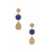 Round Gem Teardrop Dangle Earring - Designer Style - CC-56975