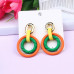 Smooth Texture Round Dangle Earring - Designer Style - CC-57802