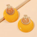 Round Alloy Post Earring - CC-57804
