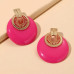 Round Alloy Post Earring - CC-57804