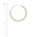 Pearl Bead Crystal-studded Wire Wrapped Hoop Earring - CC-58395