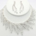 Crystal-studded Necklace Earring Set - CC-58292