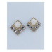 Squared faux stone earrings - Designer Style - CC-26952