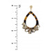 Acetate Crystal-studded Teardrop Dangle Earring - CC-55174