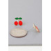Cute Cherry Stud Earrings - Designer Style - CC-WH2000931