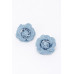 Denim Flower Earring - Designer Style - CC-WH2001530