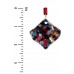Acetate Crystal-studded Square Dangle Earring - CC-55175