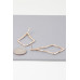 Shiny Hammered Kite Earrings - Designer Style - CC-WH2000920
