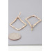 Shiny Hammered Kite Earrings - Designer Style - CC-WH2000920