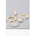Shiny Ribbed Disc Drop Earrings - Designer Style - CC-WH2001569