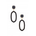 Beaded Oval Post Drop Earring - Designer Style - CC-54580