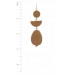 Geometric Wood Bead Dangle Earring - Designer Style - CC-55249