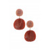 Acetate Resin Double Round Earring - CC-55251