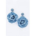 Denim Flower Earring - Designer Style - CC-WH2001529