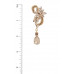 Flower Crystal-studded Dangle Earring - CC-56234