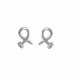 Gold plated crossed nail head stud earring - Designer Style - CC-59033