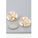 Shiny Hammered Dome Earrings - Designer Style - CC-WH2000890